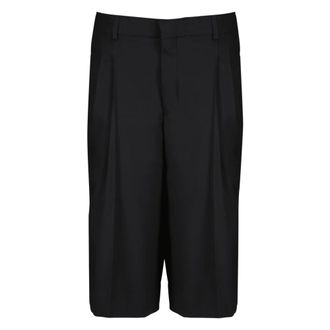 Ami Long Shorts, female, Black, Size: 2XS Low Waist Wide Bermuda Shorts