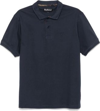 Barbour Blauw Poloshirt met Logo Borduurwerk - Heren - Polos - Blauw - S - Tops