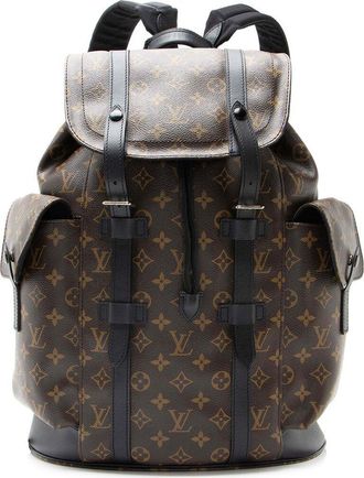 Louis Vuitton Black Monogram Canvas Macassar Christopher Pm (Authentic Pre- Loved)