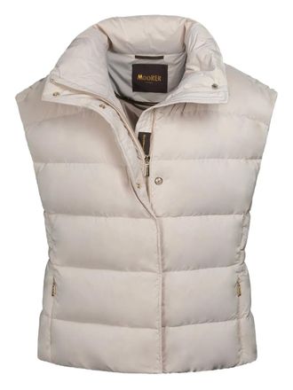 Moorer Mily-OS zip quilted vest - women - Polyamide/Polyester - 44 - Neutrals