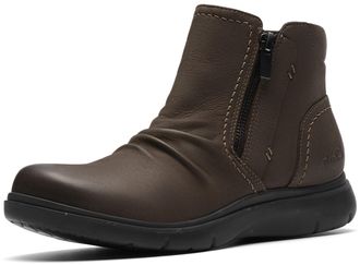 Clarks Womens Certina Ruby Ankle Boots, Dark Grey Leather, 8.5 Wide