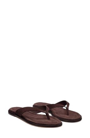 Reformation Jessie Flip Flop in Suede Espresso at Nordstrom, Size 10.5
