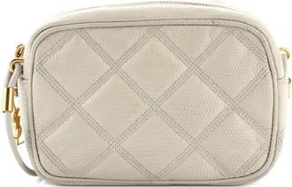 Saint Laurent Becky Camera Bag Quilted Lizard Embossed crossbody bag - Beige