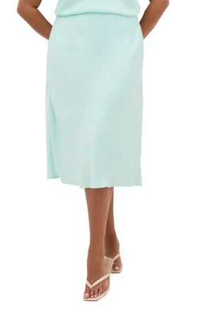 City Chic Miranda A-Line Midi Skirt in Spearmint at Nordstrom, Size Xxxs