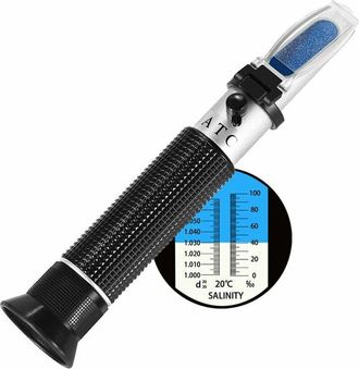 OEM Refract&oacute;metro De Salinidad, Herramienta De Medici&oacute;n De Salinidad Para Acuarios De Agua De Mar, Mercado Marino, Escala Dual (1,0 A 1,070 Sg/0-100 Ppt D