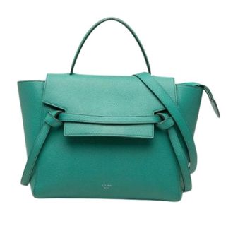 Celine Pre-owned Satchel - Dames - Vintage Heuptassen - Groen - ONE Size - Leer - Vintage