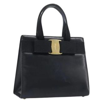 Ferragamo Pre-owned Hand Bag - Dames - Pre-owned - Zwart - Maat: ONE Size Leer