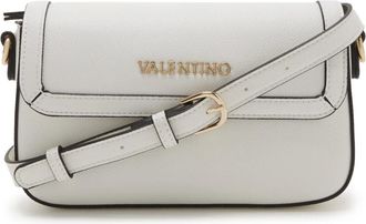 Mario Valentino Tassen, Dames, Wit, ONE Size, Zwarte Faux Leren Crossbody Tas