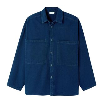 American Vintage Comow Shirt - Heren - Jassen - Blauw - Maat: S Katoen