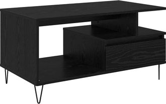 vidaXL Coffee Table Black Oak 90 x 49 x 45 cm Engineered Wood vidaXL