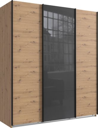 Wimex Schwebetürenschrank »Norderstedt« INKLUSIVE 2 Stoffboxen und 2 zusätzliche Einlegeböden, mit Glastür