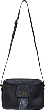 Alviero Martini 1A Classe Tassen, Dames, Zwart, ONE Size, Katoen, Zwarte Schoudertas Herfst/Winter Collectie