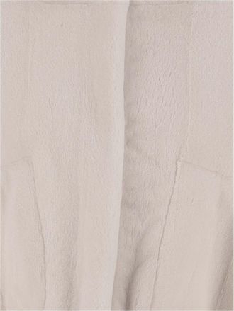 BLANCHA Womens Jacket Mink Fur Light Beige Oversized