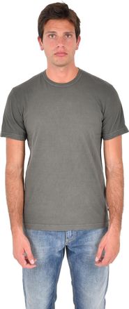 low brand Mens Ribbed Crewneck T-Shirt Green Wool T-Shirts And Polos