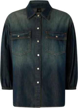 Pinko Denim Blouse - Dames - Spijkeroverhemden - Blauw - S - Denim - Overhemden