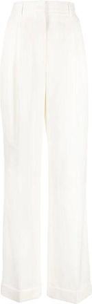 Casablanca Pinstripe High-Waist Wool Trousers