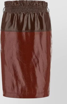 Saint Laurent paper bag waist skirt shiny design