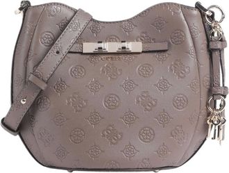 Guess Carmella Crossbody Tas - Dames - Tassen - Beige - Maat: ONE Size Synthetisch