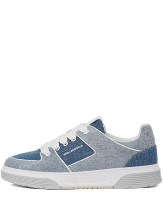 Karl Lagerfeld Denim sneakers met vlakken - Blauw