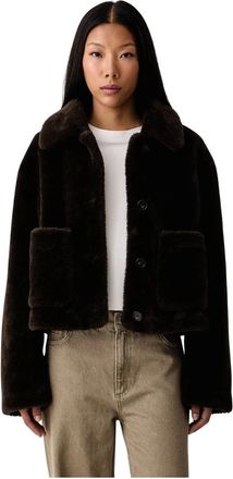 Marc O'Polo Teddy Jacket - Dames - Jassen - Bruin - Maat: M Zijde