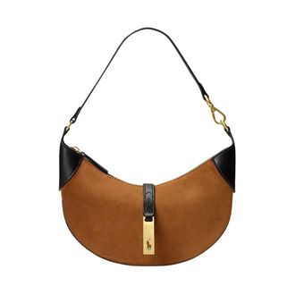 Polo Ralph Lauren Mini Borsa a Spalla in Pelle Scamosciata ID - - Bags - Donna - Marrone - ONE SIZE