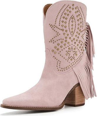 Dingo Star Power Womens Boots Pink : 9.5 B - Medium, Suede
