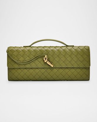Bottega Veneta Long Andiamo Clutch Bag with Handle