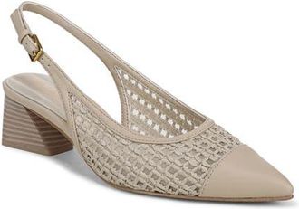 Franco Sarto Racer Slingback Pointed Toe Pump in Alabaster at Nordstrom, Size 5.5