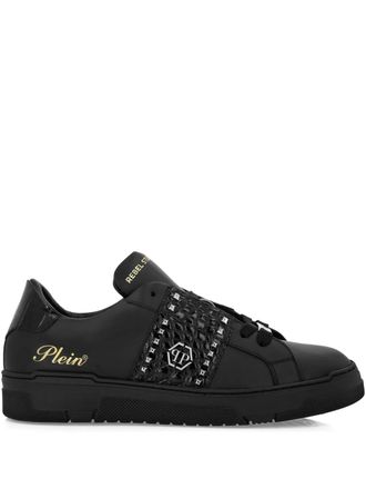 Philipp Plein stud-embellished low sneakers - Black