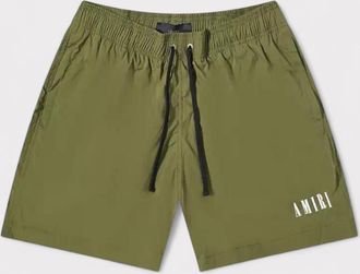 Amiri Mens Core Logo Swimtrunk Military Green - Size Small