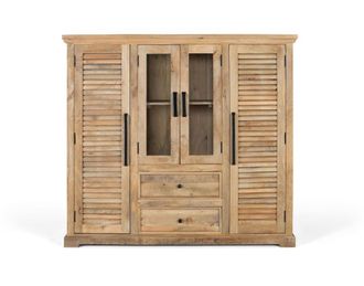 Giner&Colomer Alacena fabricada en madera maciza de mango con dos puertas centrales