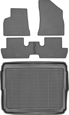 OEM Juego De Alfombrillas De Goma Para Peugeot 3008 I Crossover (2009-2016) + Alfombrilla Para El Maletero