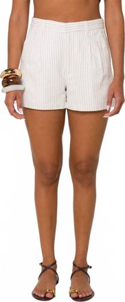 Velvet Heart Crista High Rise Shorts In Mulch Pinstripe