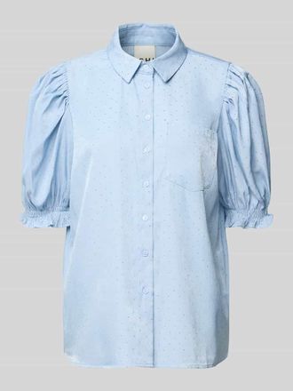 Ichi Regular Fit Hemdbluse aus Viskose-Mix Modell PIPER in Hellblau, Gr&ouml;&szlig;e 34
