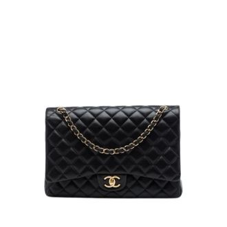 Chanel Pre-owned Double Flap Schoudertas - Dames - Pre-owned - Zwart - Maat: ONE Size Leer
