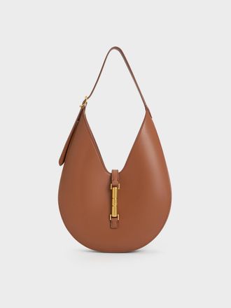Charles & Keith Cesia Metallic-Accent Hobo Bag