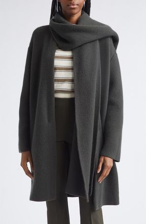 Vince Drape Sweater Coat in Dark Thyme at Nordstrom, Size Xx-Small