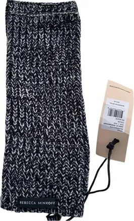 Rebecca Minkoff Womens Pair Of Marled Knit Arm Warmers In Black