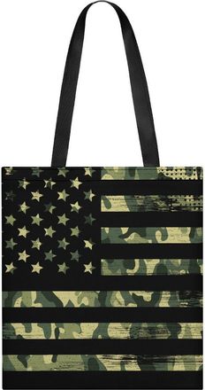 Generic U.S. Camouflage Flag Womens Tote Casual Shopping Bag Lightweight Shoulder Bags Hobos Handbag for Work Travel Daily 35x40cm