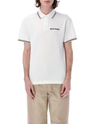 Palm Angels White Shirt Collar Polo