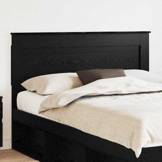 vidaXL Headboard with Headboard Black Oak 150 cm Engineered Wood vidaXL