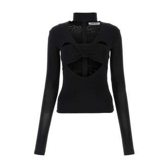 AMBUSH Ambush - Top met hoge hals en uitsnijding - Dames - Truien - Zwart - Maat: XS Viscose