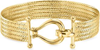 Ross-Simons 14kt Yellow Gold-Plated Multi-Row Cuban-Link Bracelet