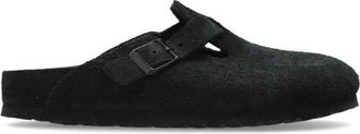 Birkenstock Boston Narrow Fit - Dames - Slip ons - Zwart - 35 EU - Leer - Schoenen
