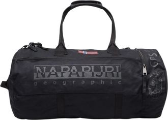 Napapijri Equator Cylindrical Black Cotton Duffle Bag