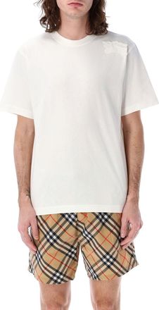Burberry White Logo Crewneck T-Shirt