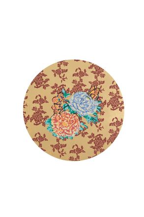 Lisa Corti Place Mat Masonite Diam 34 With Cork + Gold Kandem Queen Red x2