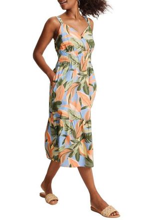 Tommy Bahama Beach Blooms Sleeveless Midi Dress in Grape Pools at Nordstrom, Size X-Small
