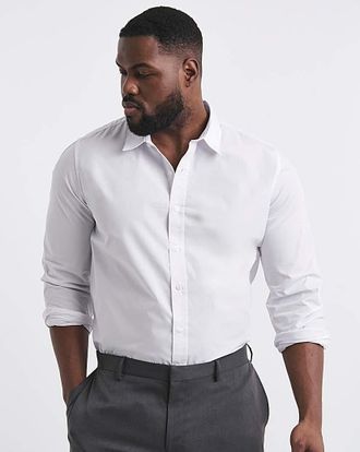 Jacamo White Long Sleeve Formal Shirt