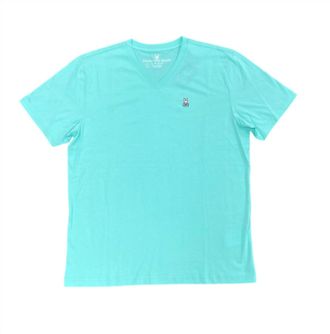Psycho Bunny Mens Classic V Neck Tee In Pool